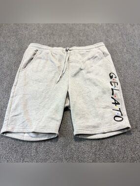 Gelato Mens Sz XXL Fleece Sweat Shorts Gray Drawstring Pockets Lounge
Streetwear